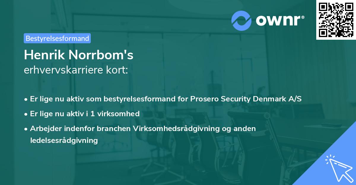 Henrik Norrbom's erhvervskarriere kort