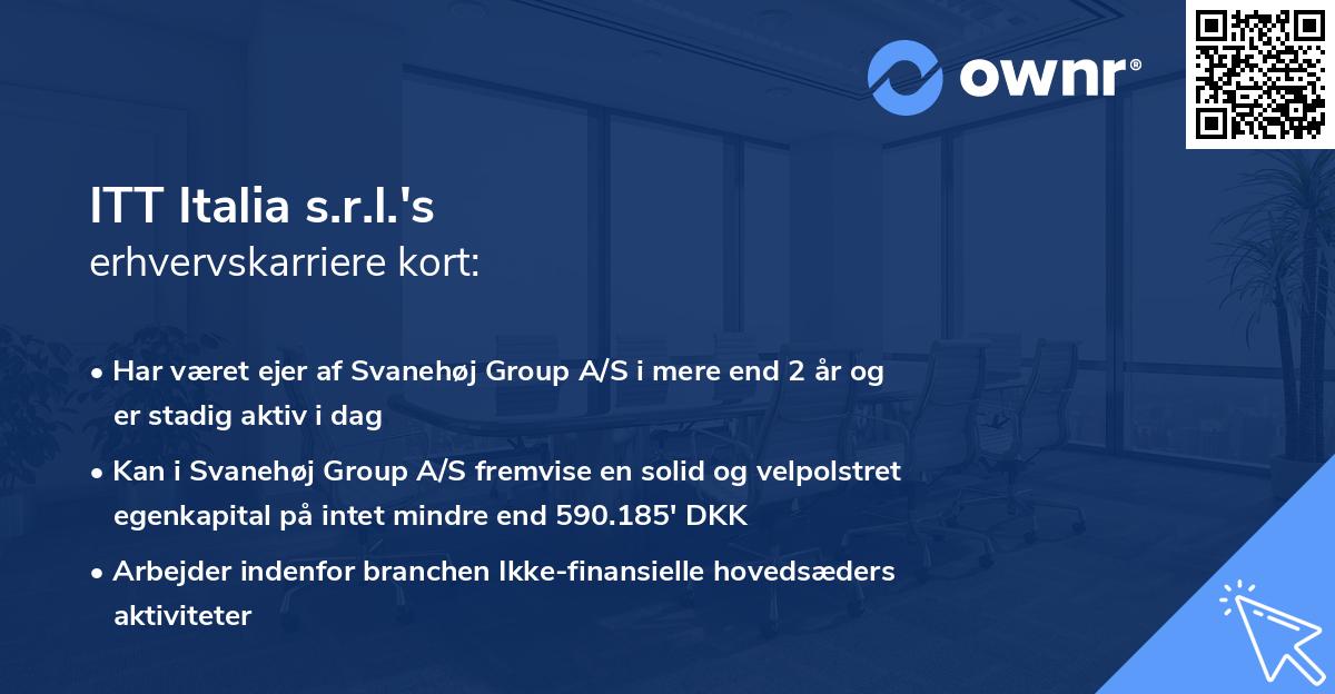 ITT Italia s.r.l.'s erhvervskarriere kort