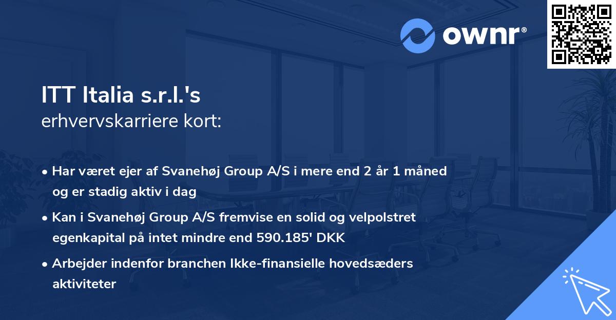 ITT Italia s.r.l.'s erhvervskarriere kort