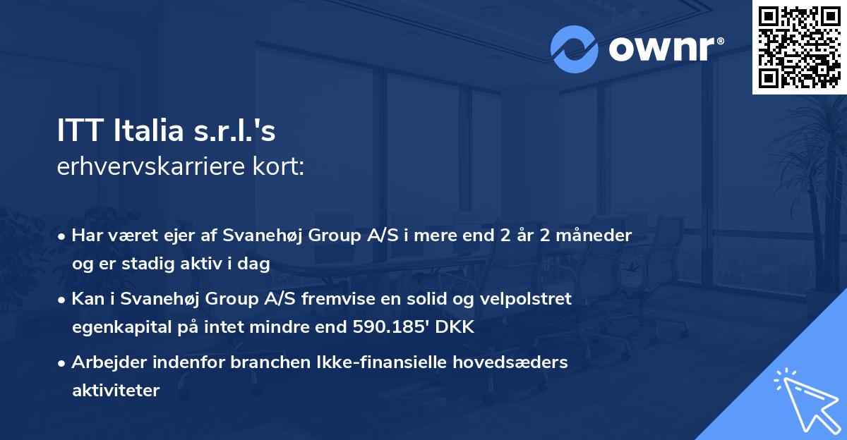 ITT Italia s.r.l.'s erhvervskarriere kort