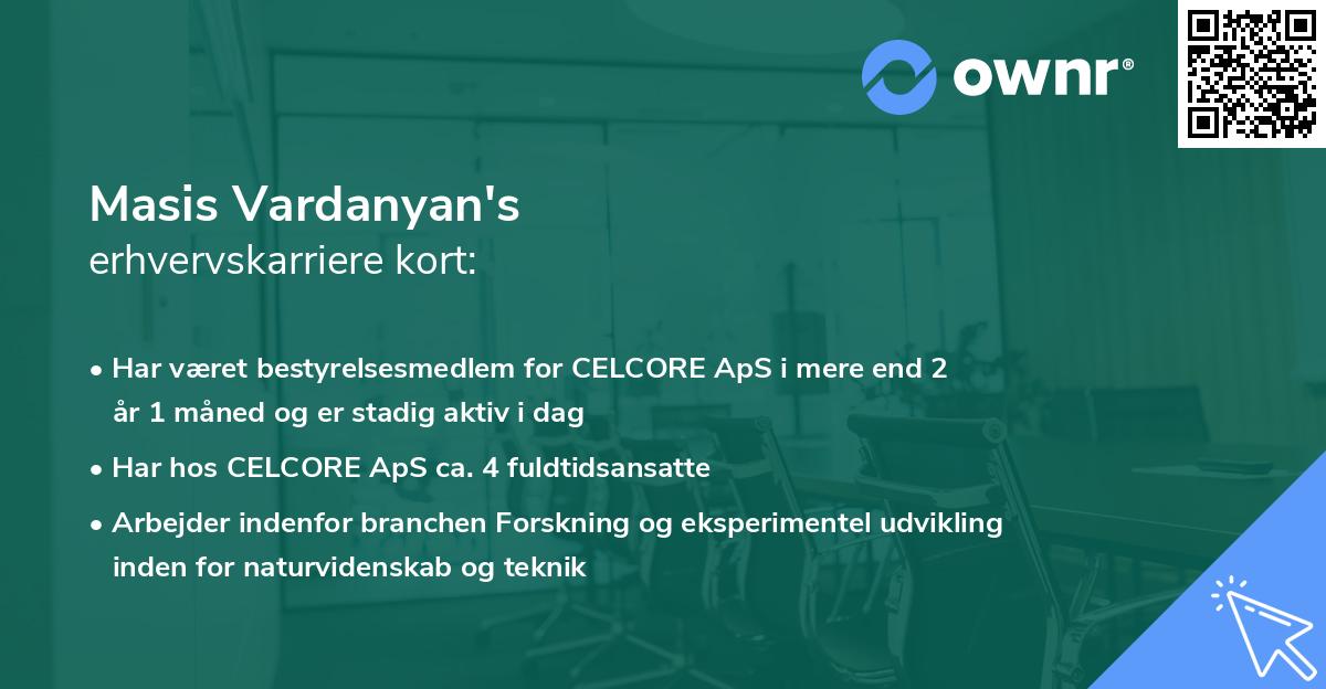 Masis Vardanyan's erhvervskarriere kort