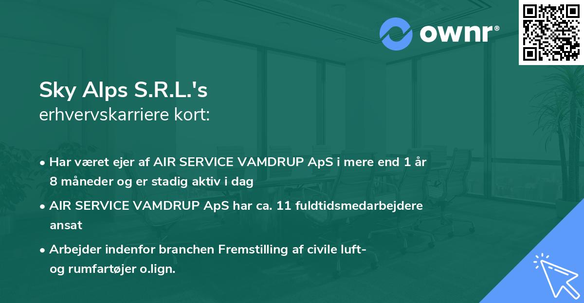 Sky Alps S.R.L.'s erhvervskarriere kort