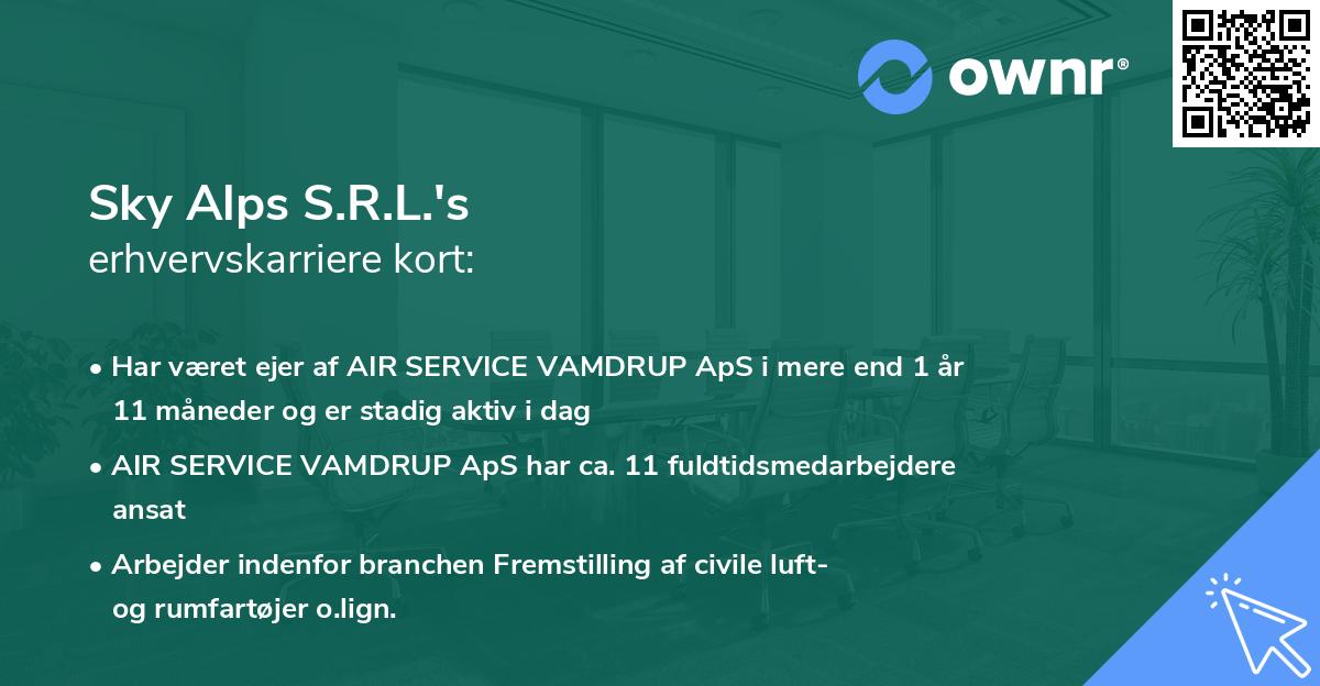 Sky Alps S.R.L.'s erhvervskarriere kort