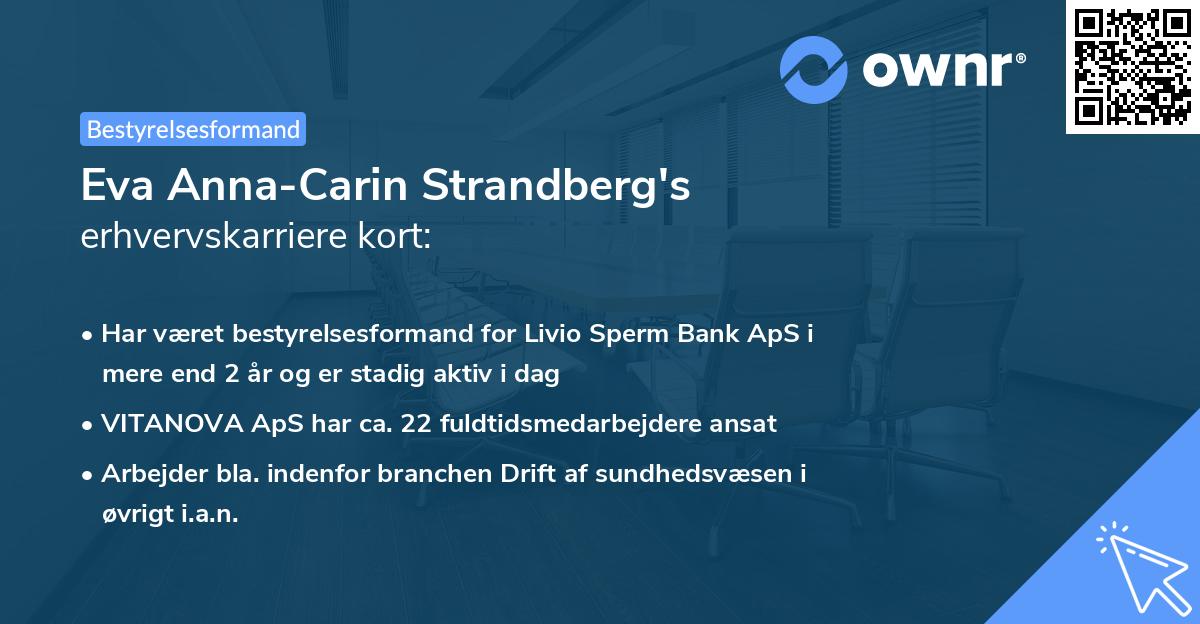 Eva Anna-Carin Strandberg's erhvervskarriere kort