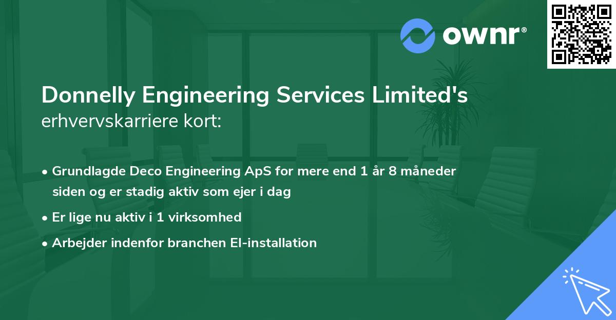 Donnelly Engineering Services Limited's erhvervskarriere kort