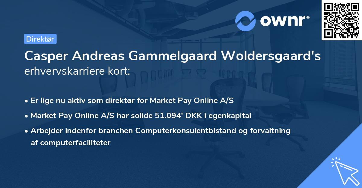 Casper Andreas Gammelgaard Woldersgaard's erhvervskarriere kort