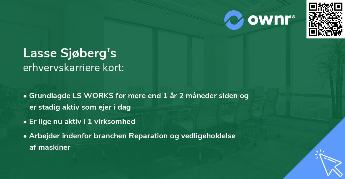 Lasse Sjøberg's erhvervskarriere kort