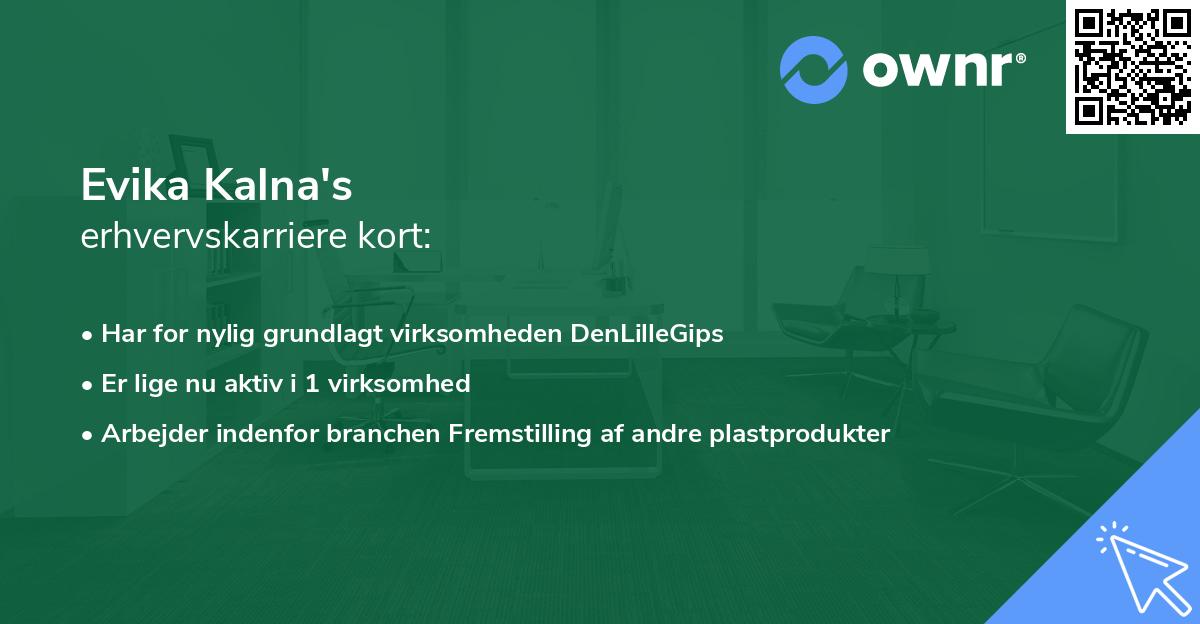 Evika Kalna's erhvervskarriere kort