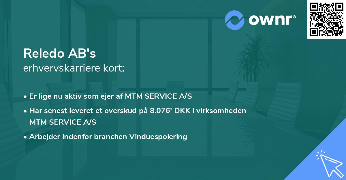 Reledo AB's erhvervskarriere kort