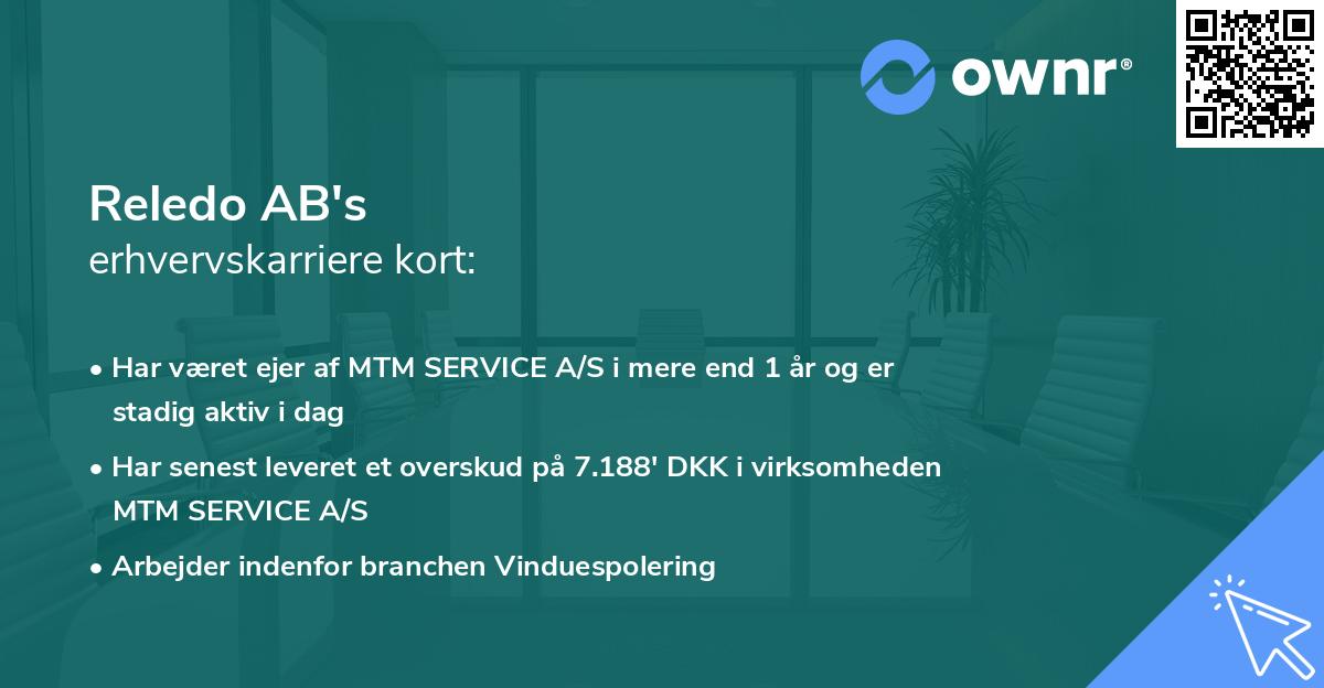 Reledo AB's erhvervskarriere kort