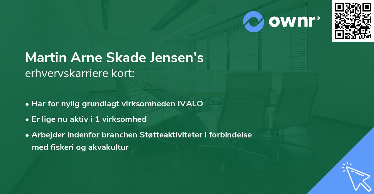 Martin Arne Skade Jensen's erhvervskarriere kort