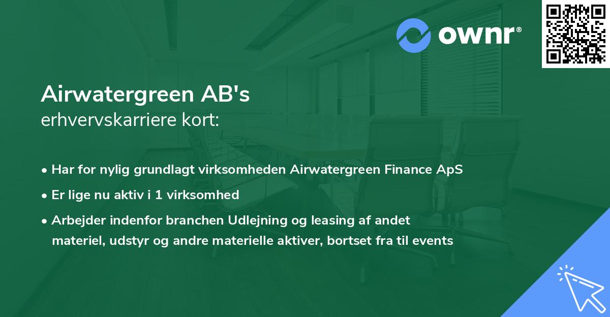 Airwatergreen AB's erhvervskarriere kort