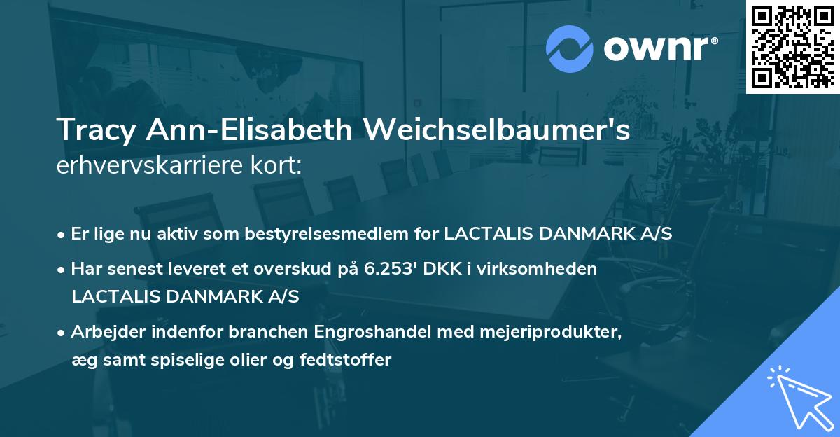Tracy Ann-Elisabeth Weichselbaumer's erhvervskarriere kort