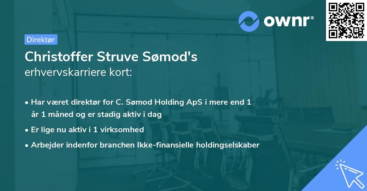 Christoffer Struve Sømod's erhvervskarriere kort