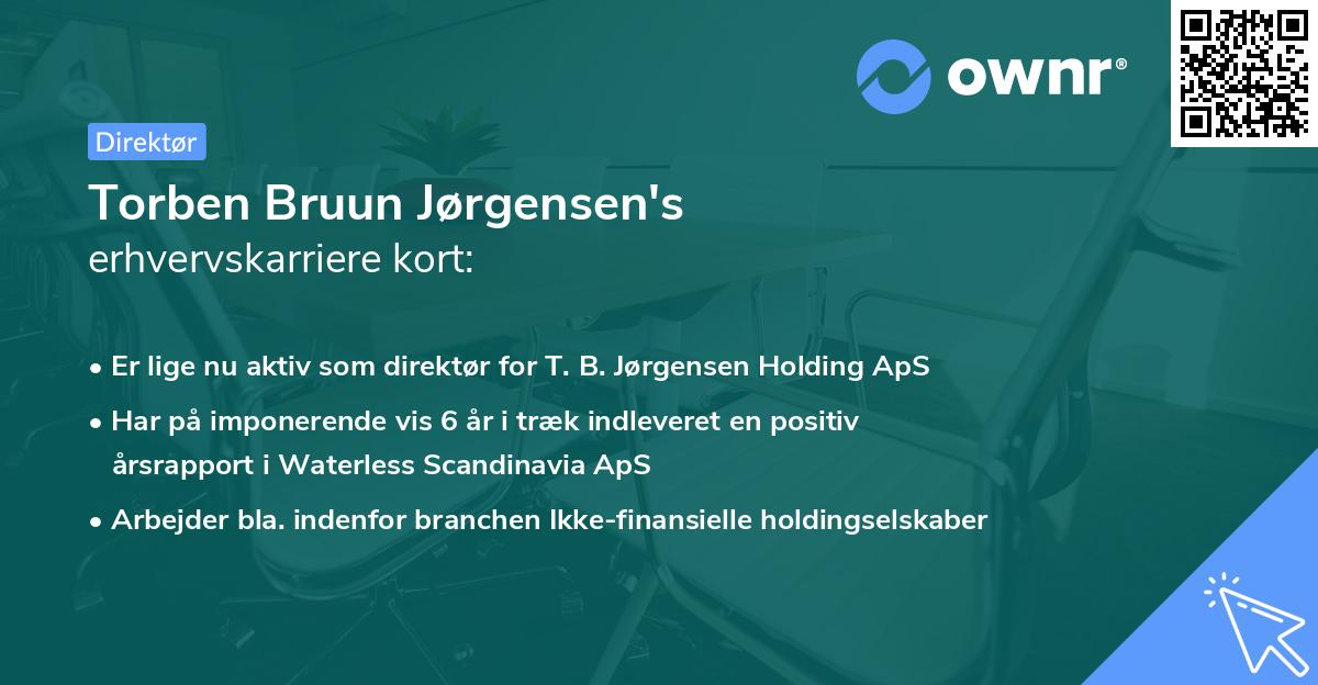 Torben Bruun Jørgensen's erhvervskarriere kort