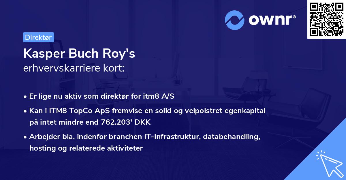 Kasper Buch Roy's erhvervskarriere kort