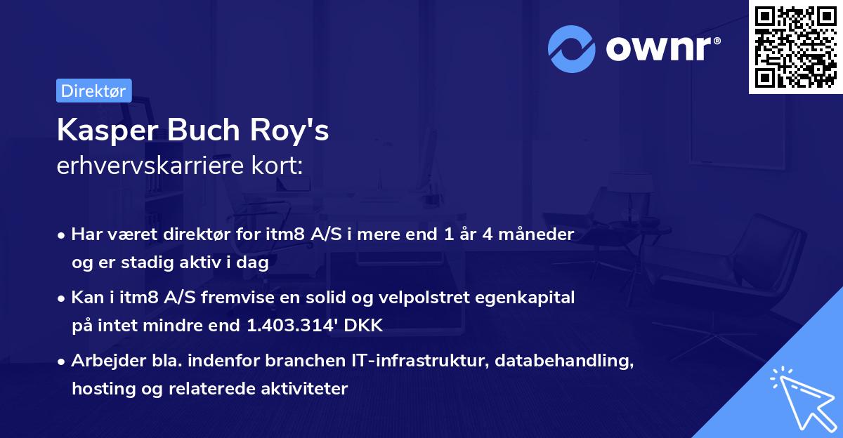 Kasper Buch Roy's erhvervskarriere kort