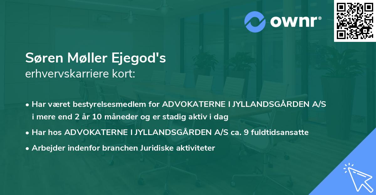 Søren Møller Ejegod's erhvervskarriere kort