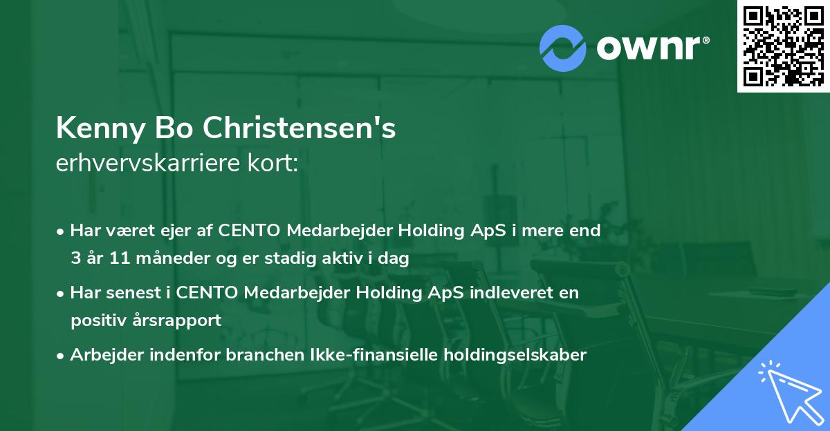 Kenny Bo Christensen's erhvervskarriere kort