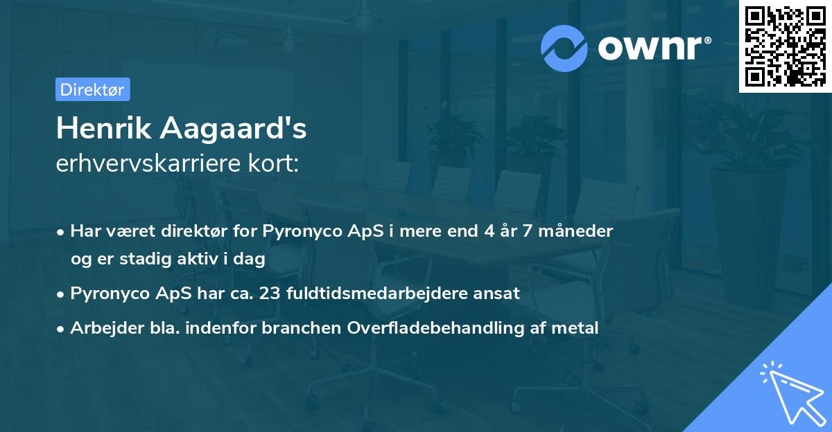 Henrik Aagaard's erhvervskarriere kort