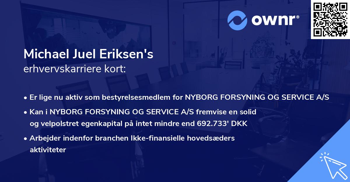 Michael Juel Eriksen's erhvervskarriere kort