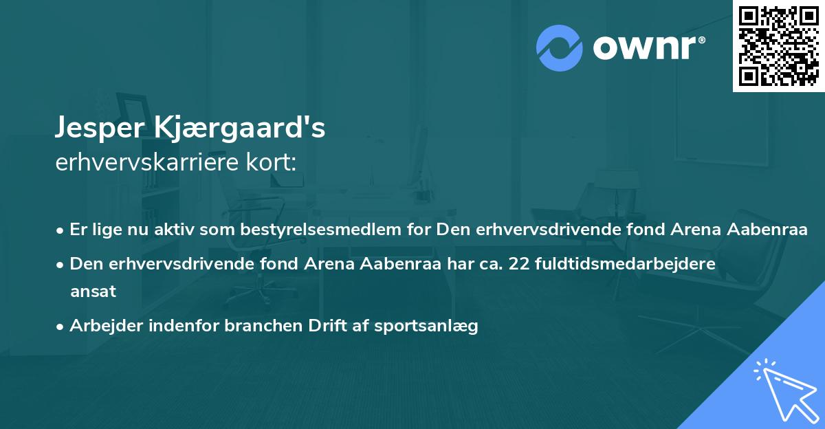 Jesper Kjærgaard's erhvervskarriere kort