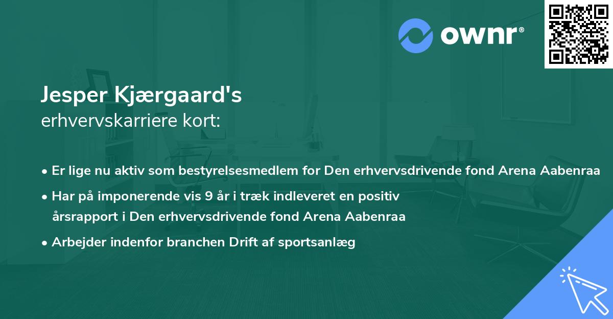 Jesper Kjærgaard's erhvervskarriere kort