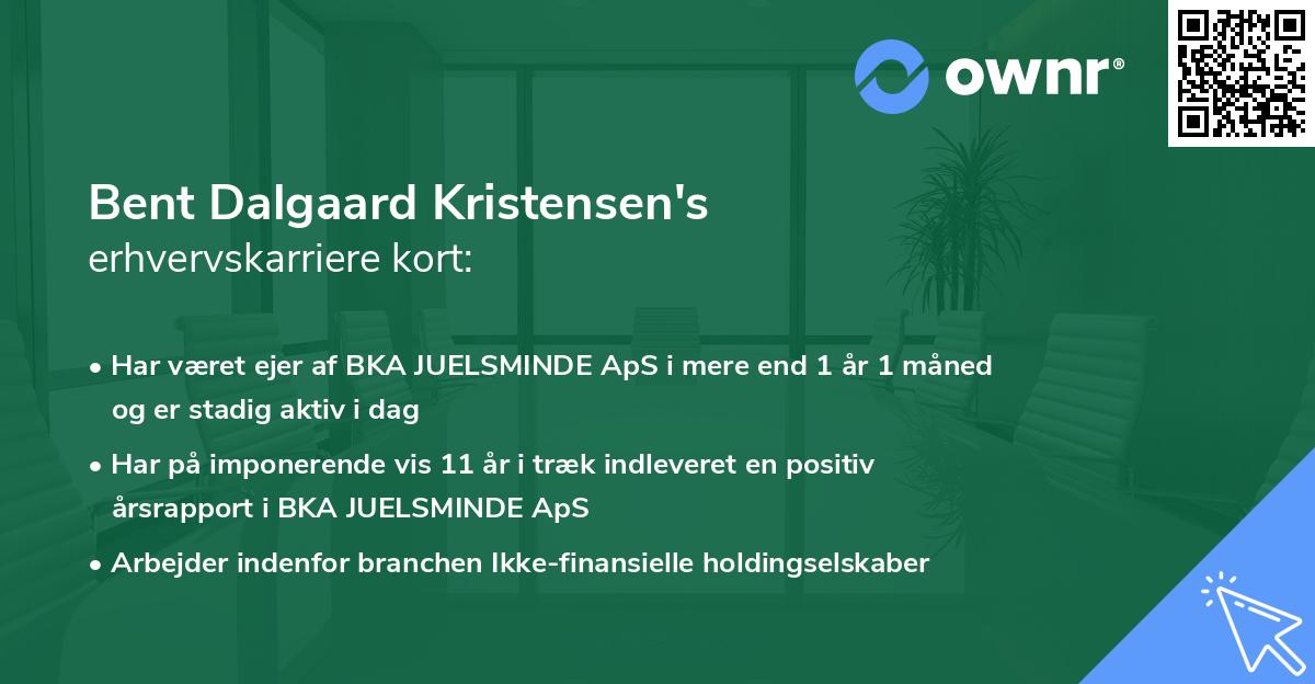 Bent Dalgaard Kristensen's erhvervskarriere kort