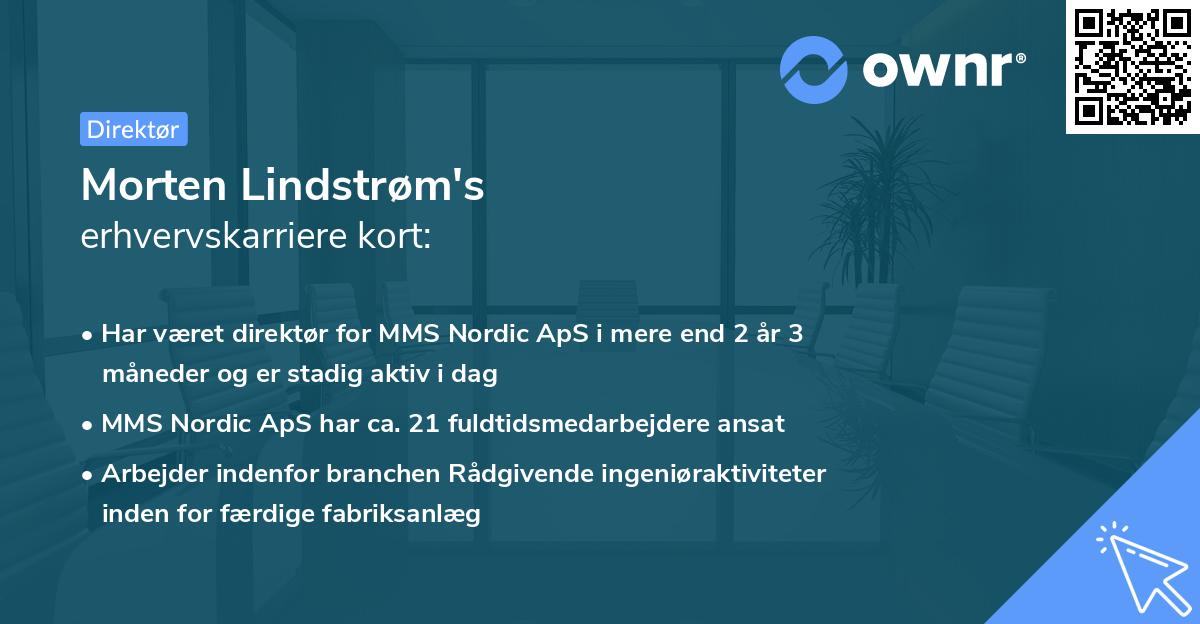 Morten Lindstrøm's erhvervskarriere kort