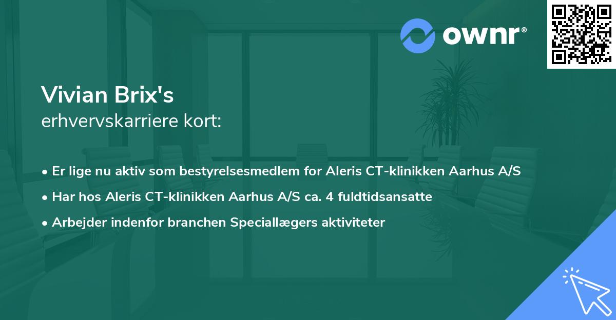 Vivian Brix's erhvervskarriere kort