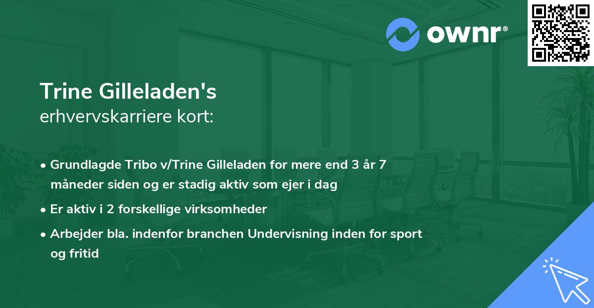 Trine Gilleladen's erhvervskarriere kort