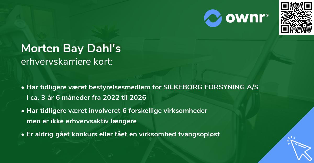 Morten Bay Dahl's erhvervskarriere kort