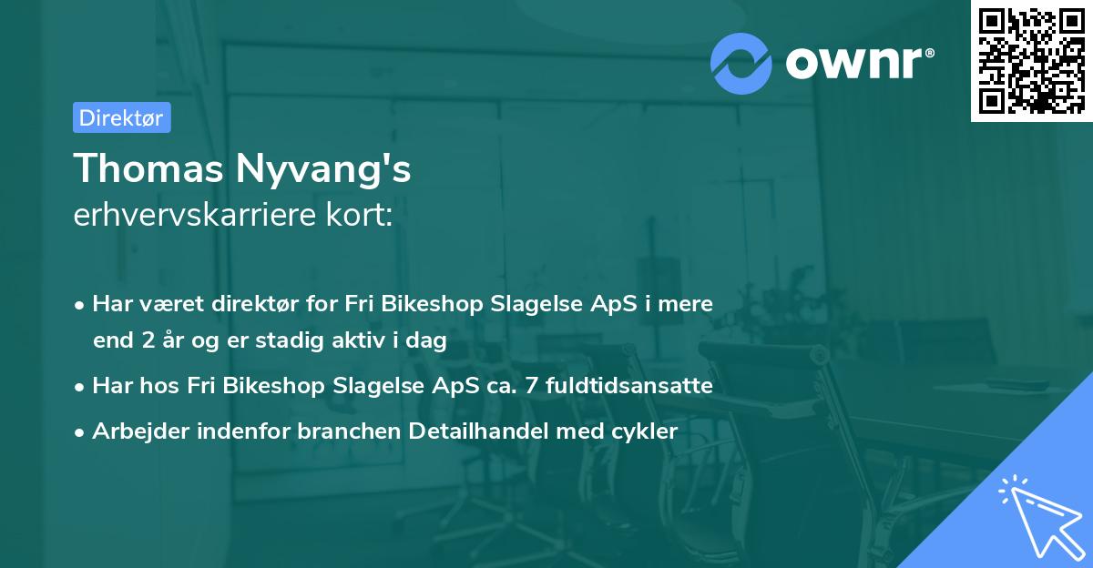 Thomas Nyvang's erhvervskarriere kort
