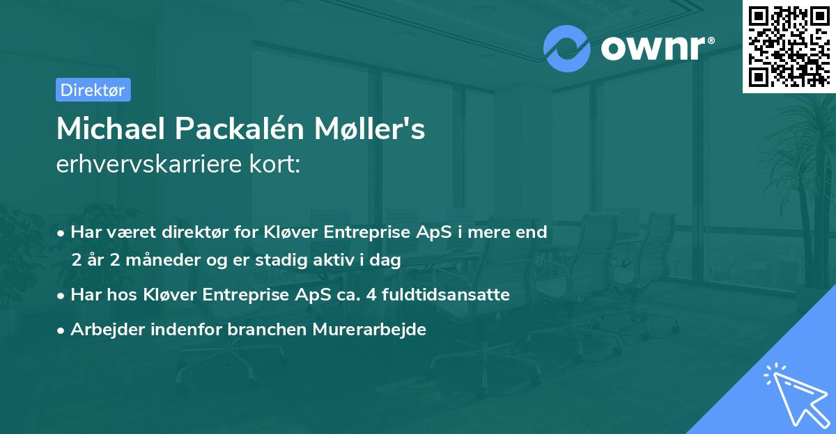 Michael Packalén Møller's erhvervskarriere kort