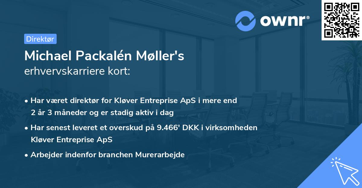 Michael Packalén Møller's erhvervskarriere kort
