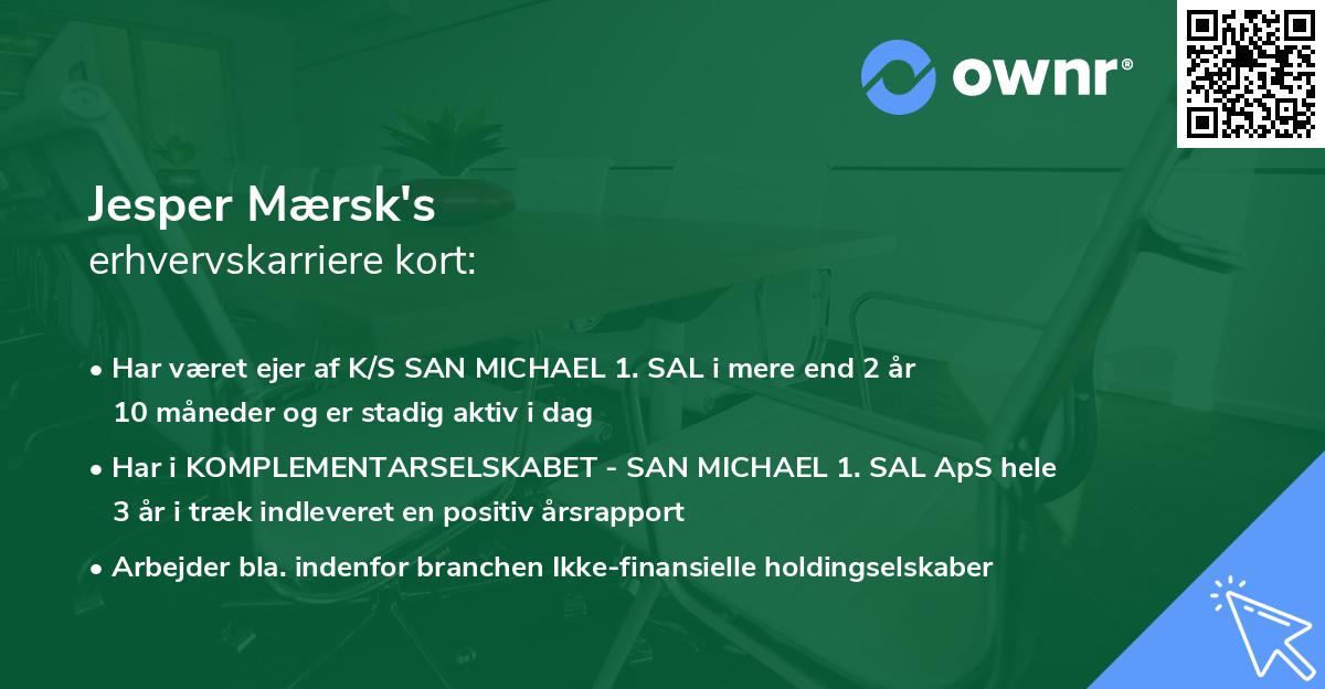 Jesper Mærsk's erhvervskarriere kort