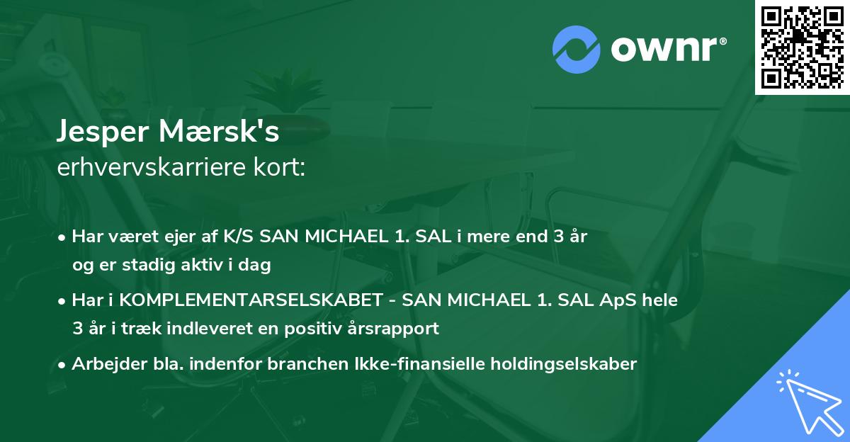 Jesper Mærsk's erhvervskarriere kort