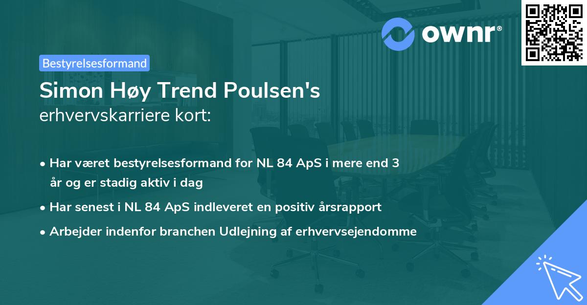 Simon Høy Trend Poulsen's erhvervskarriere kort