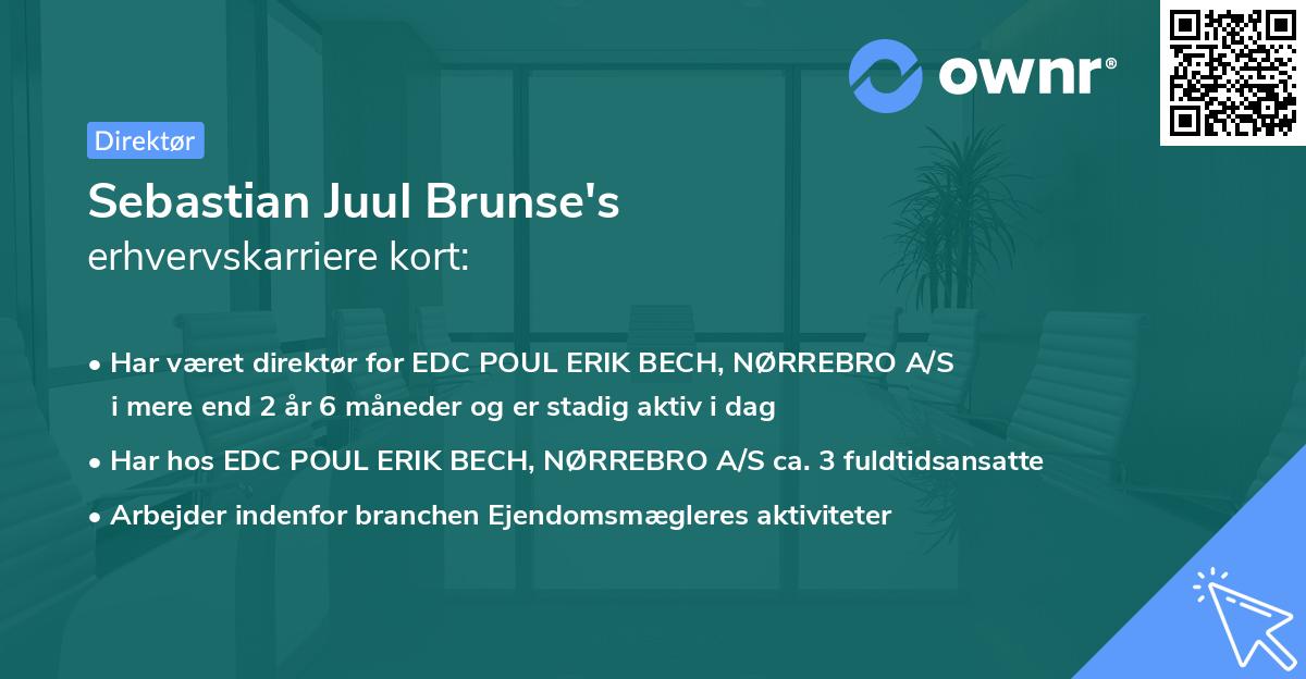 Sebastian Juul Brunse's erhvervskarriere kort