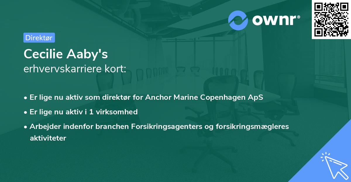 Cecilie Aaby's erhvervskarriere kort