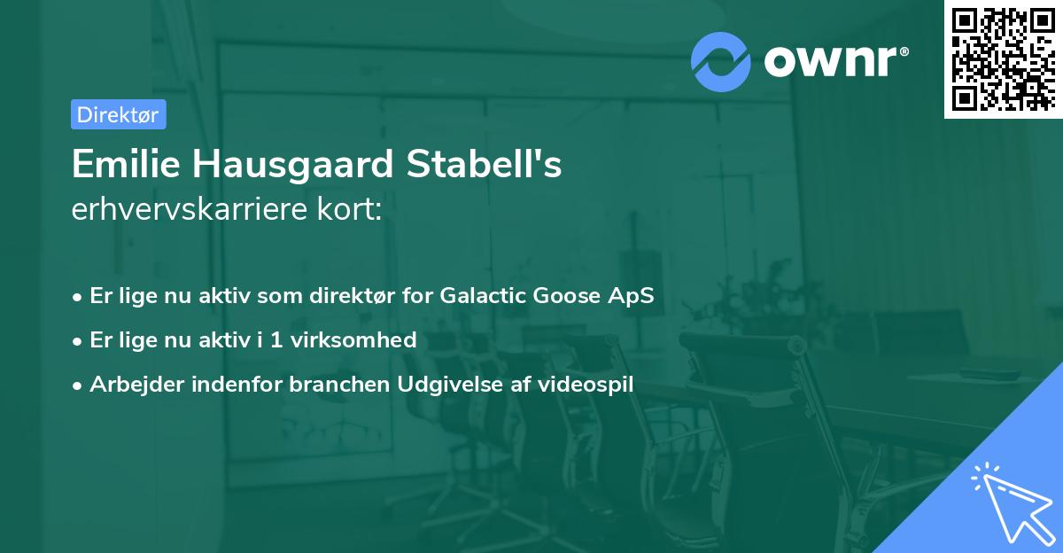 Emilie Hausgaard Stabell's erhvervskarriere kort