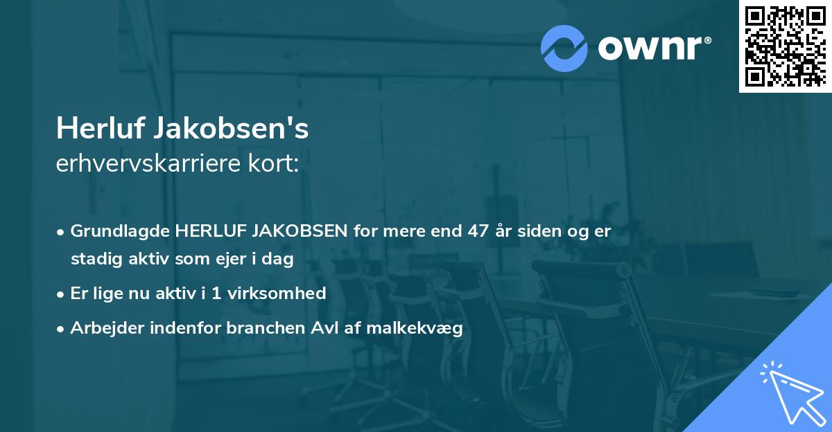 Herluf Jakobsen's erhvervskarriere kort