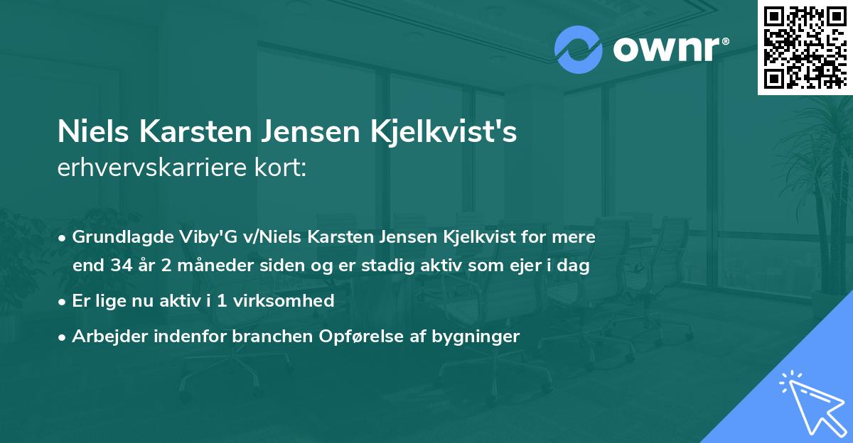 Niels Karsten Jensen Kjelkvist's erhvervskarriere kort