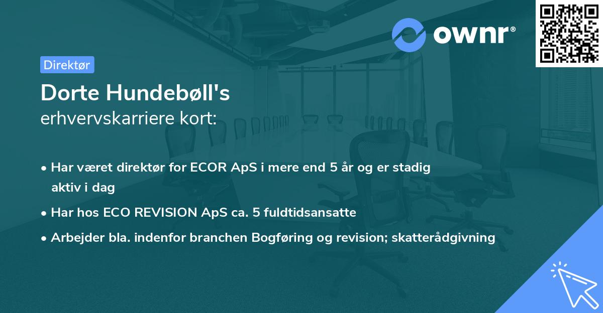 Dorte Hundebøll's erhvervskarriere kort