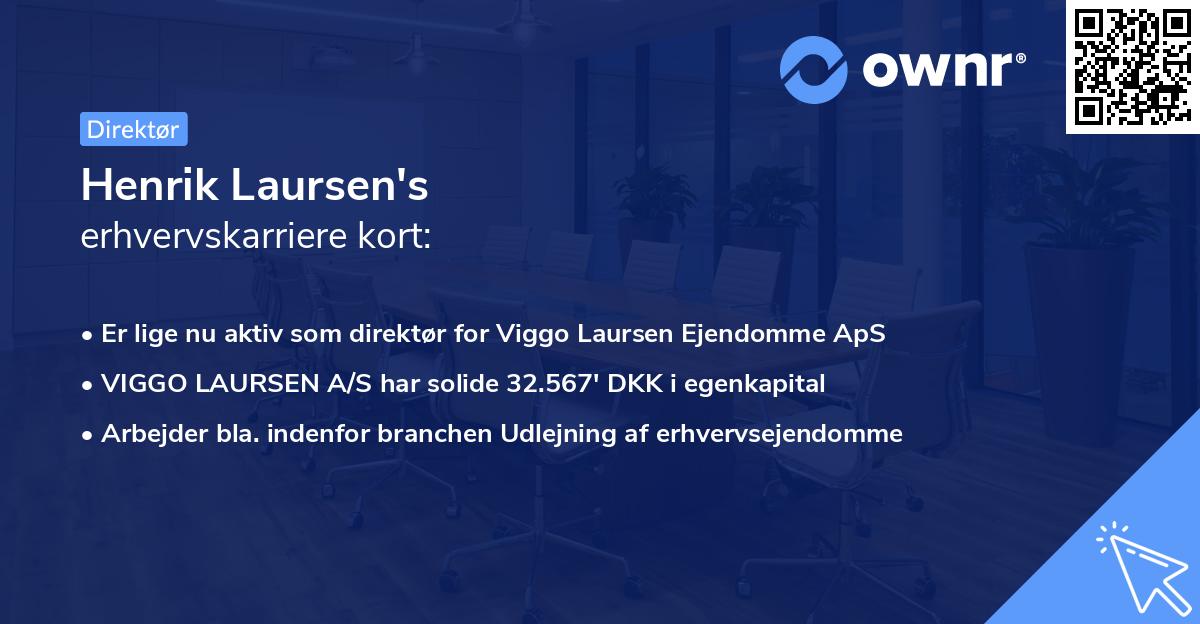 Henrik Laursen's erhvervskarriere kort