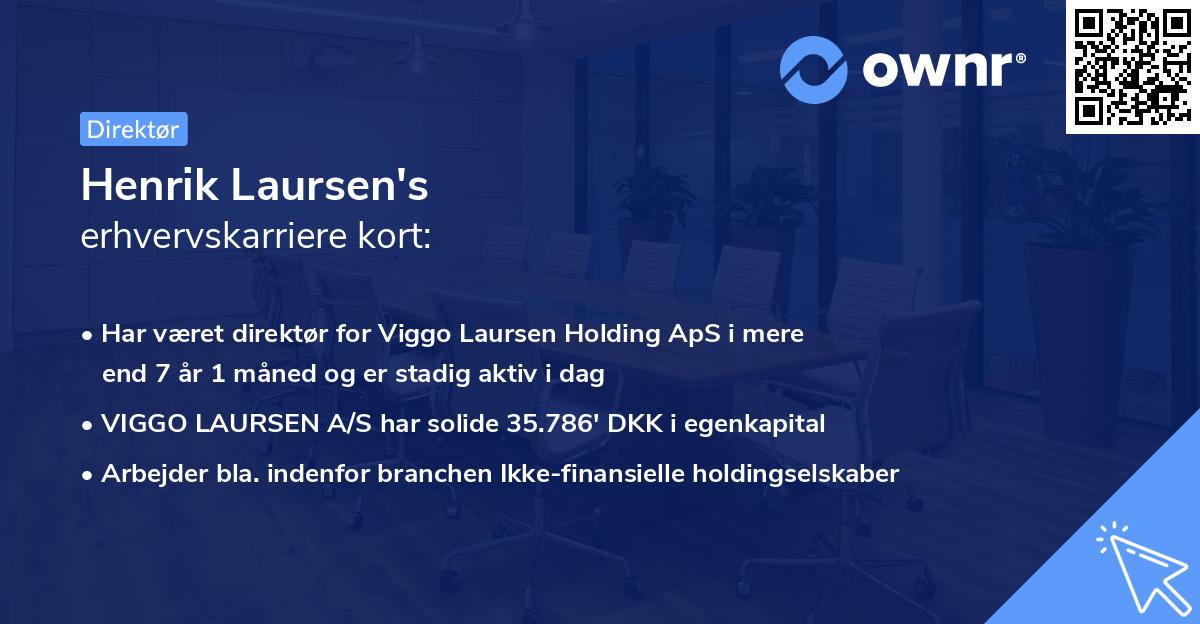 Henrik Laursen's erhvervskarriere kort