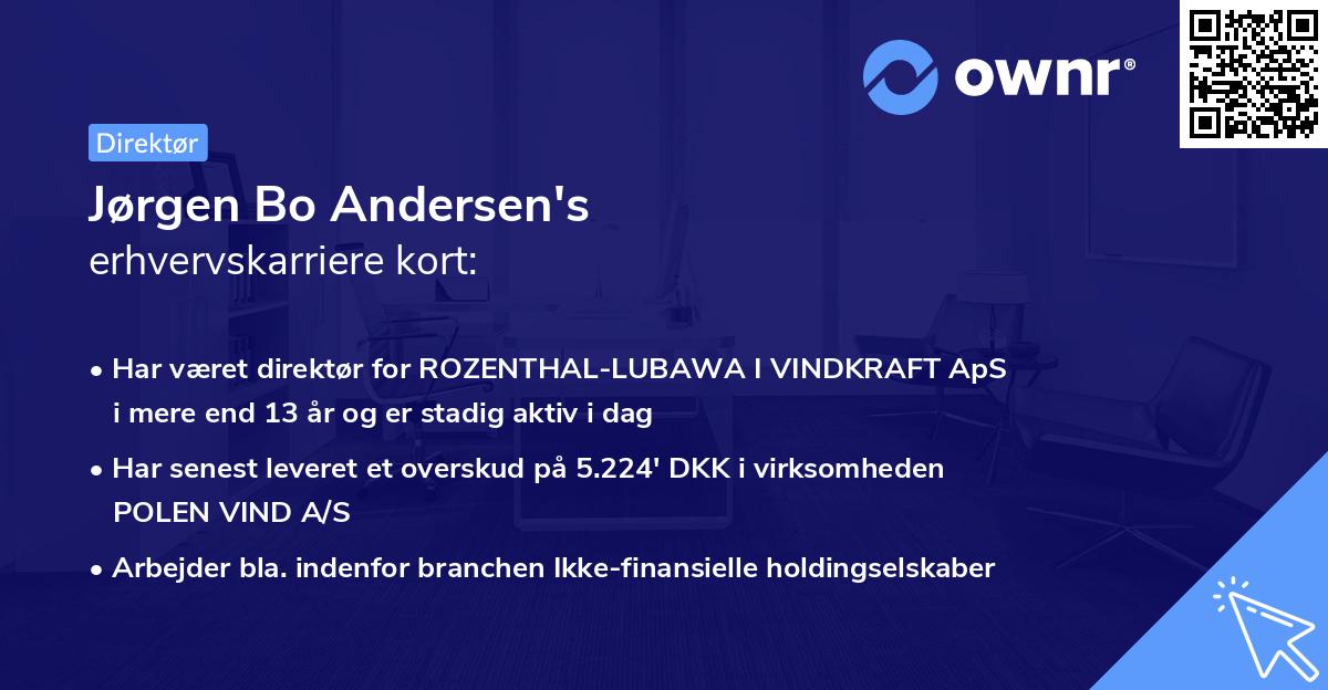 Jørgen Bo Andersen's erhvervskarriere kort