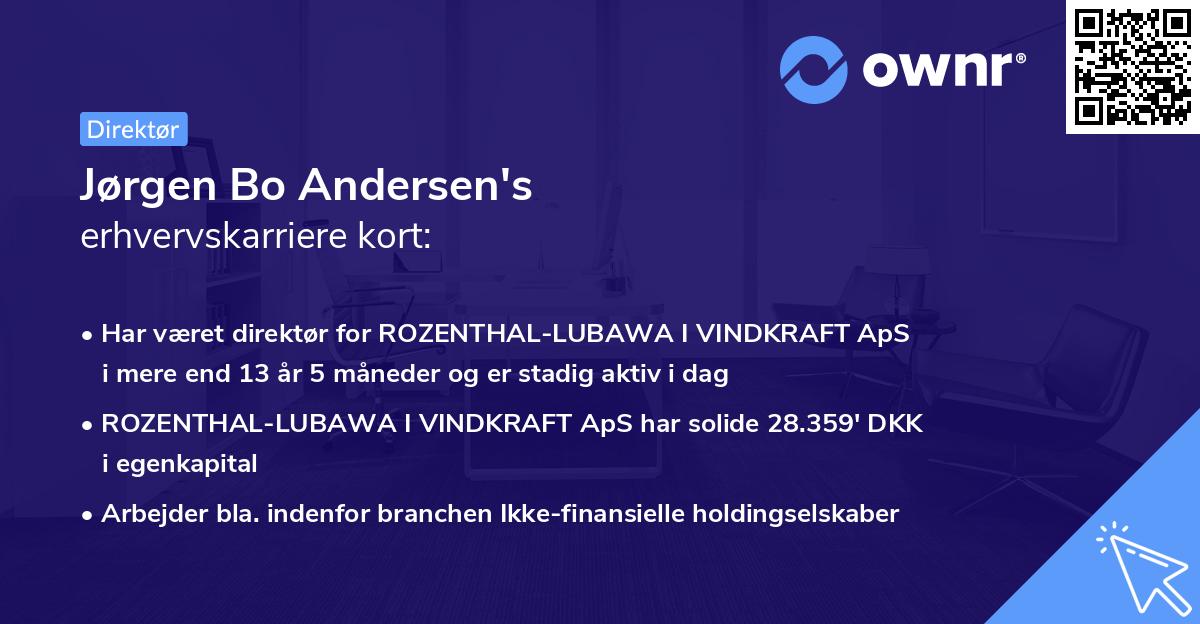 Jørgen Bo Andersen's erhvervskarriere kort
