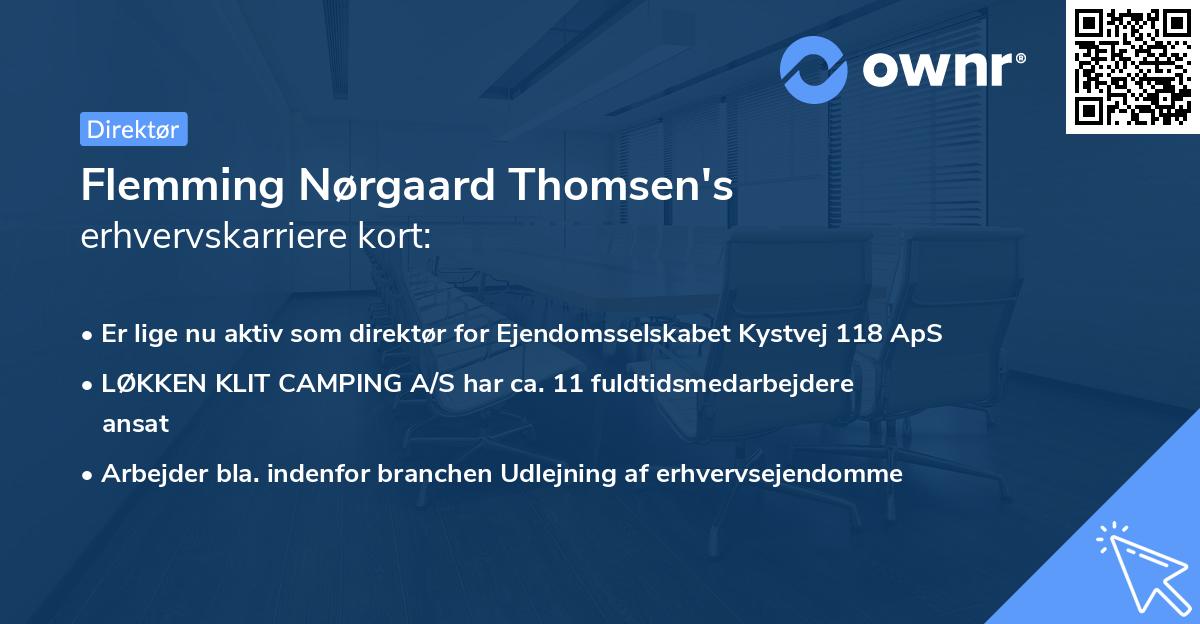 Flemming Nørgaard Thomsen's erhvervskarriere kort