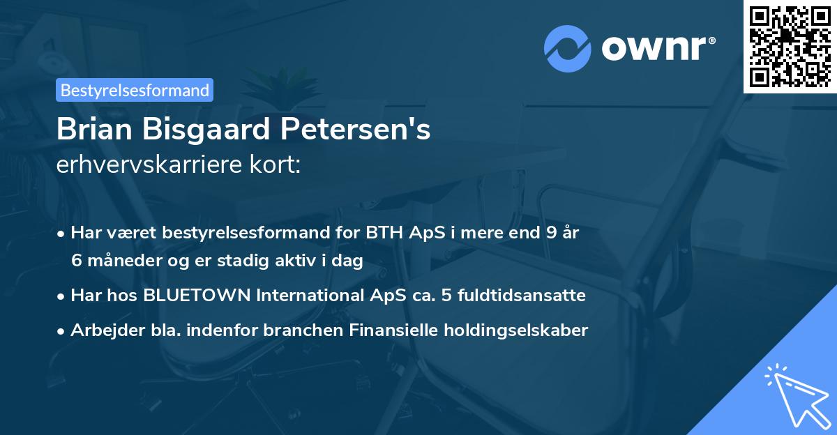 Brian Bisgaard Petersen's erhvervskarriere kort